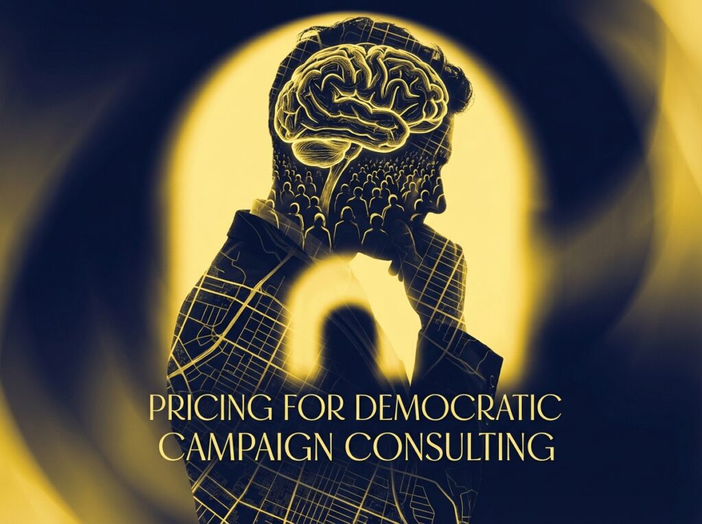 Graph showing pricing tiers for democratic campaign consulting
