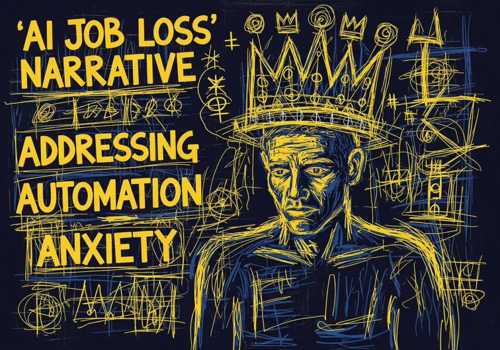 Democratic candidate discussing ai job loss narrative addressing automation anxiety with union workers