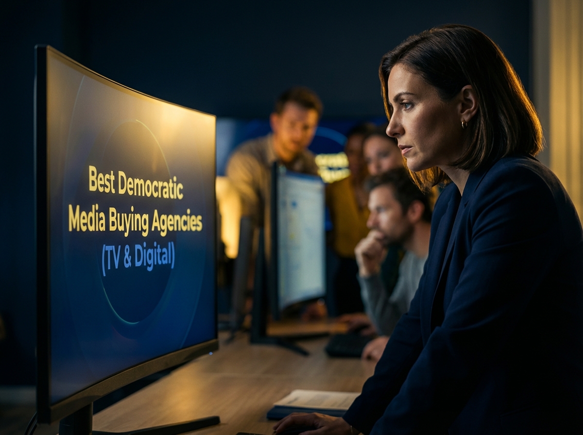 Graph showing media spend efficiency for best democratic media buying agencies tv and digital