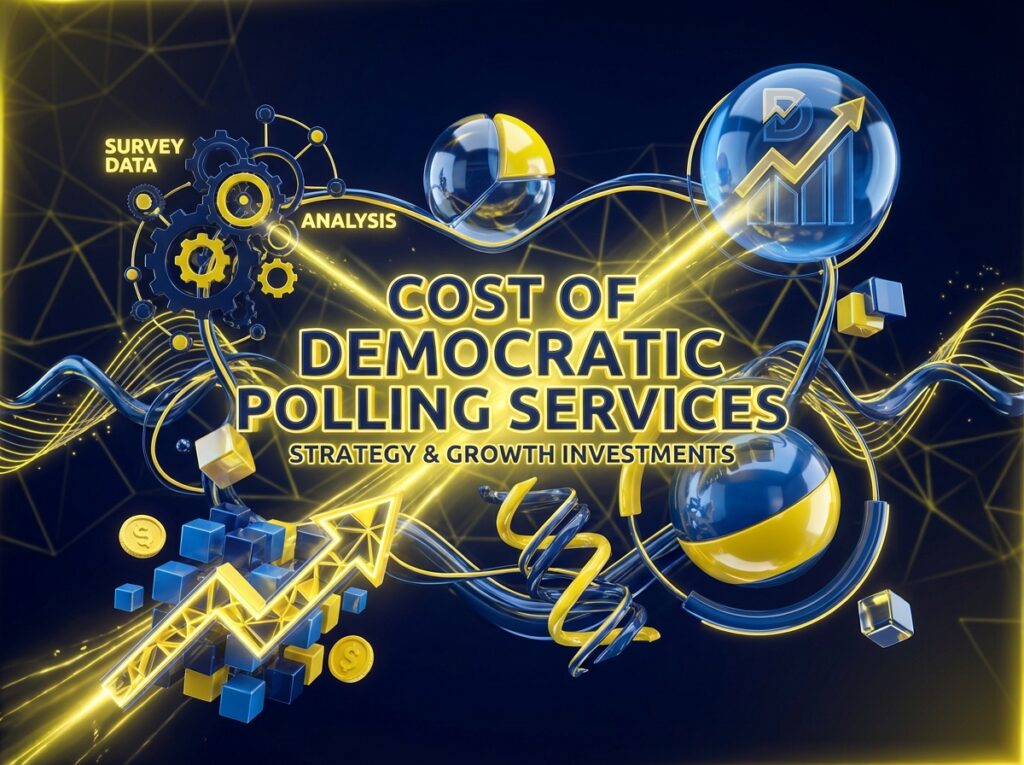 Dashboard showing cost of democratic polling services and voter analytics