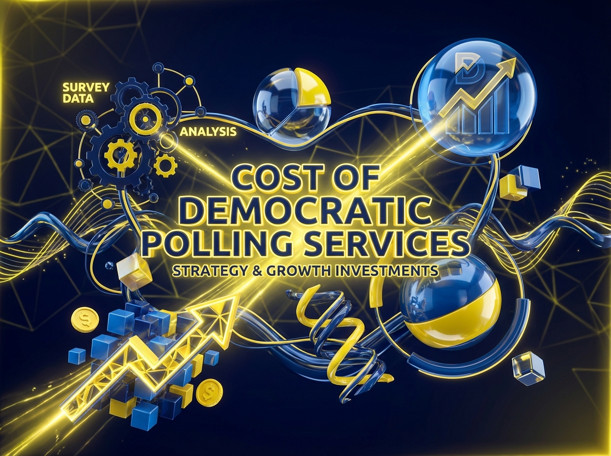 Dashboard showing cost of democratic polling services and voter analytics