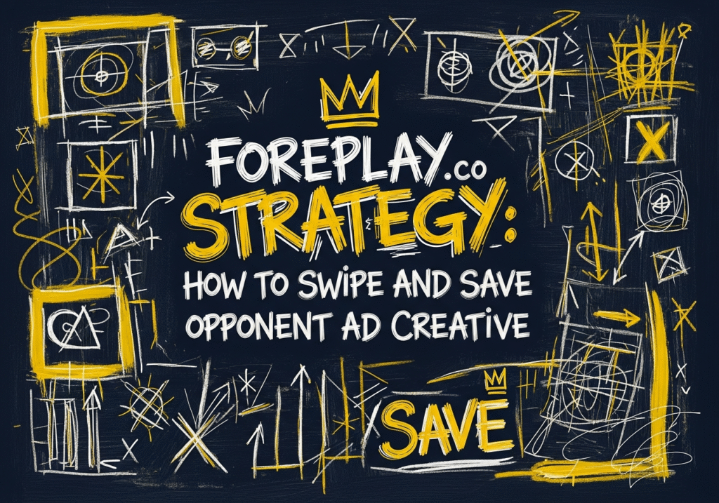 Dashboard view of Foreplay.co showing saved political campaign ads for opposition research