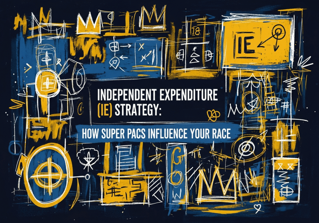 Democratic campaign team analyzing independent expenditure strategy and Super PAC data