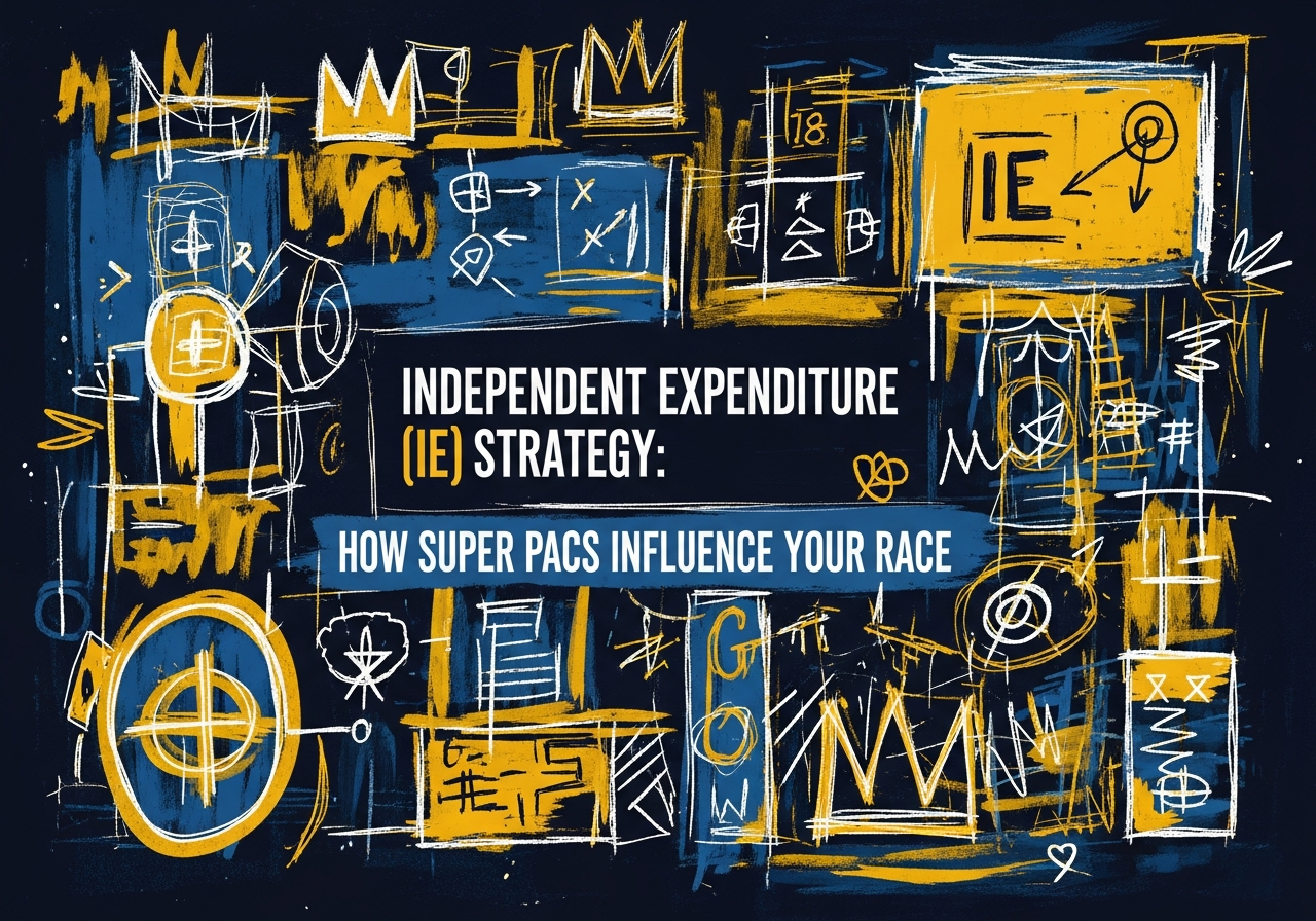Democratic campaign team analyzing independent expenditure strategy and Super PAC data