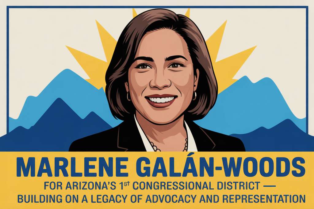 Marlene Galán-Woods endorsed by CHC BOLD PAC for Congress, targeting crucial issues in Arizona's 1st District.