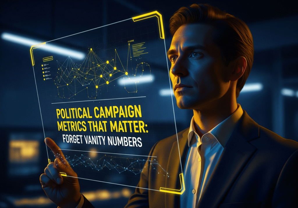Dashboard showing Political Campaign Metrics That Matter like voter contact rates