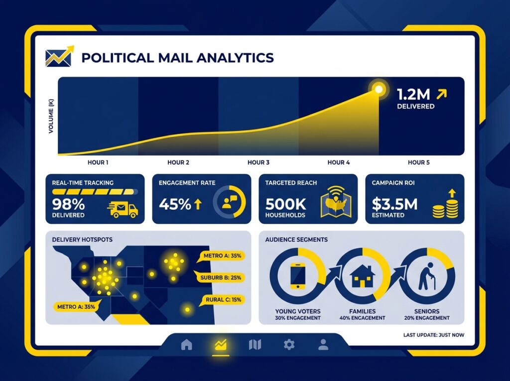 Campaign manager analyzing call tracking data for direct mail ROI