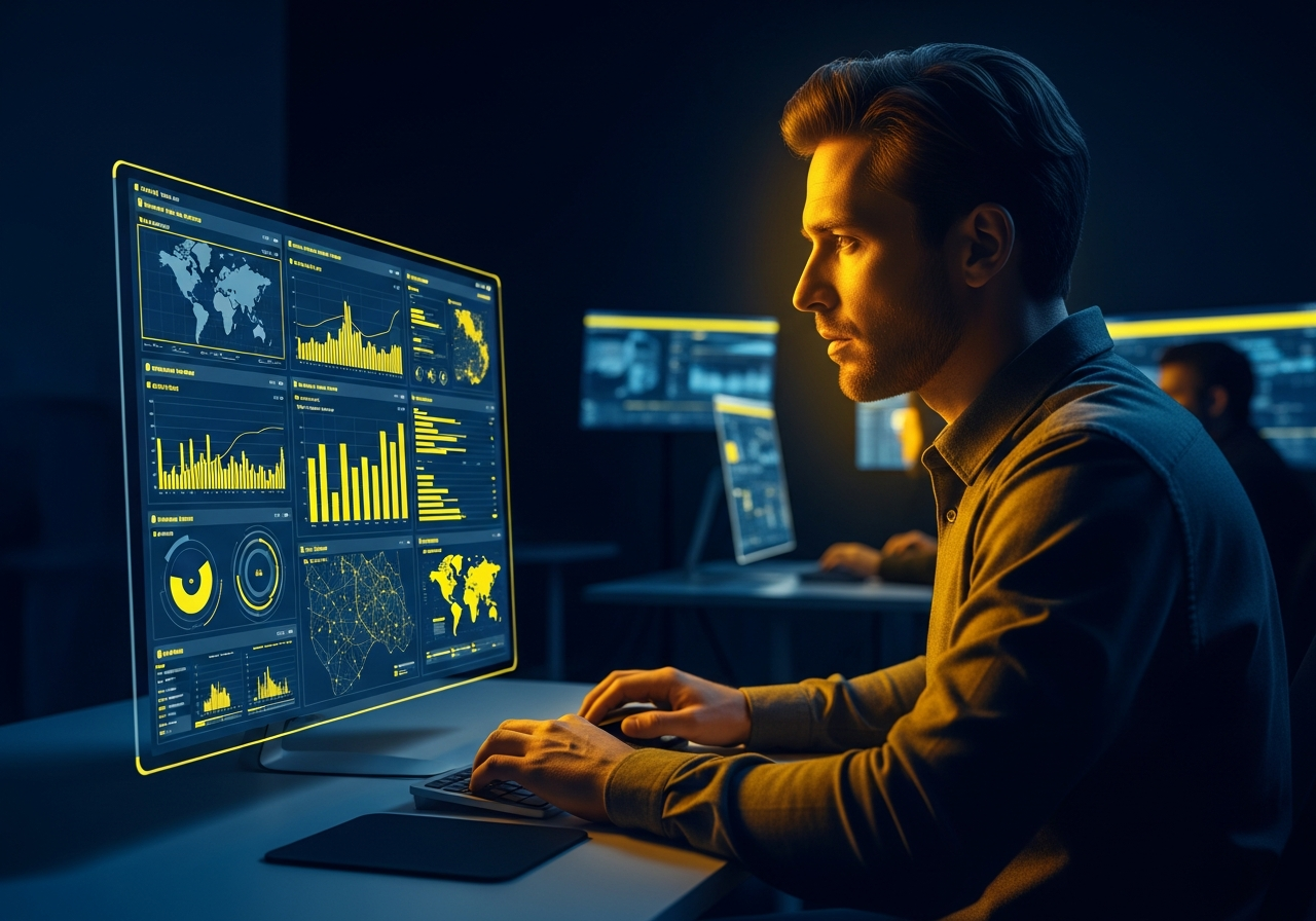 Democratic campaign staff analyzing data on a Supermetrics war room dashboard