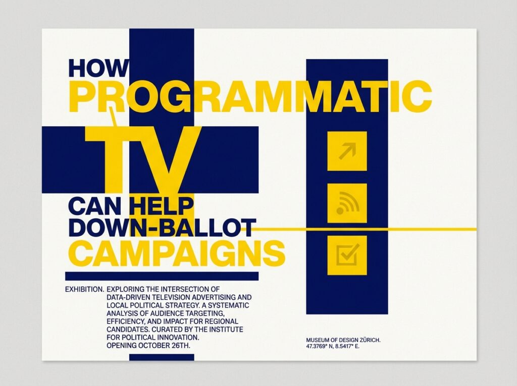 Chart showing programmatic TV targeting layers for local political campaigns
