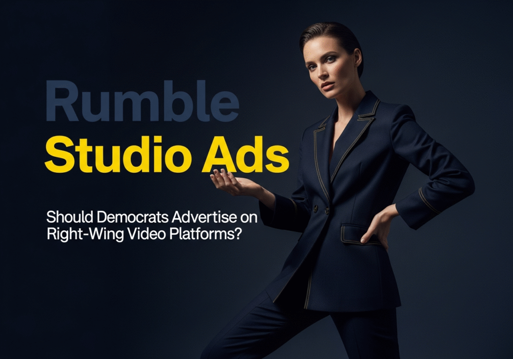 Dashboard view of Rumble Studio Ads showing political campaign metrics