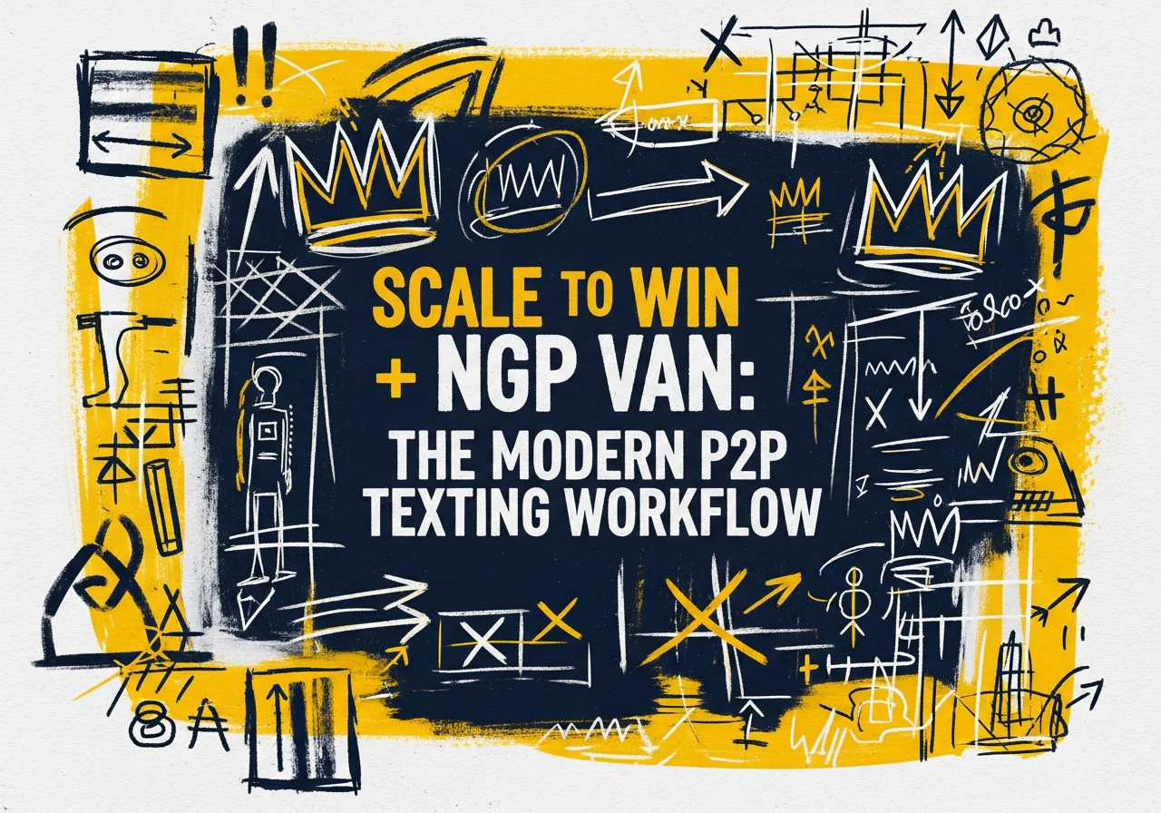 Democratic campaign volunteer using Scale to Win dashboard integrated with NGP VAN