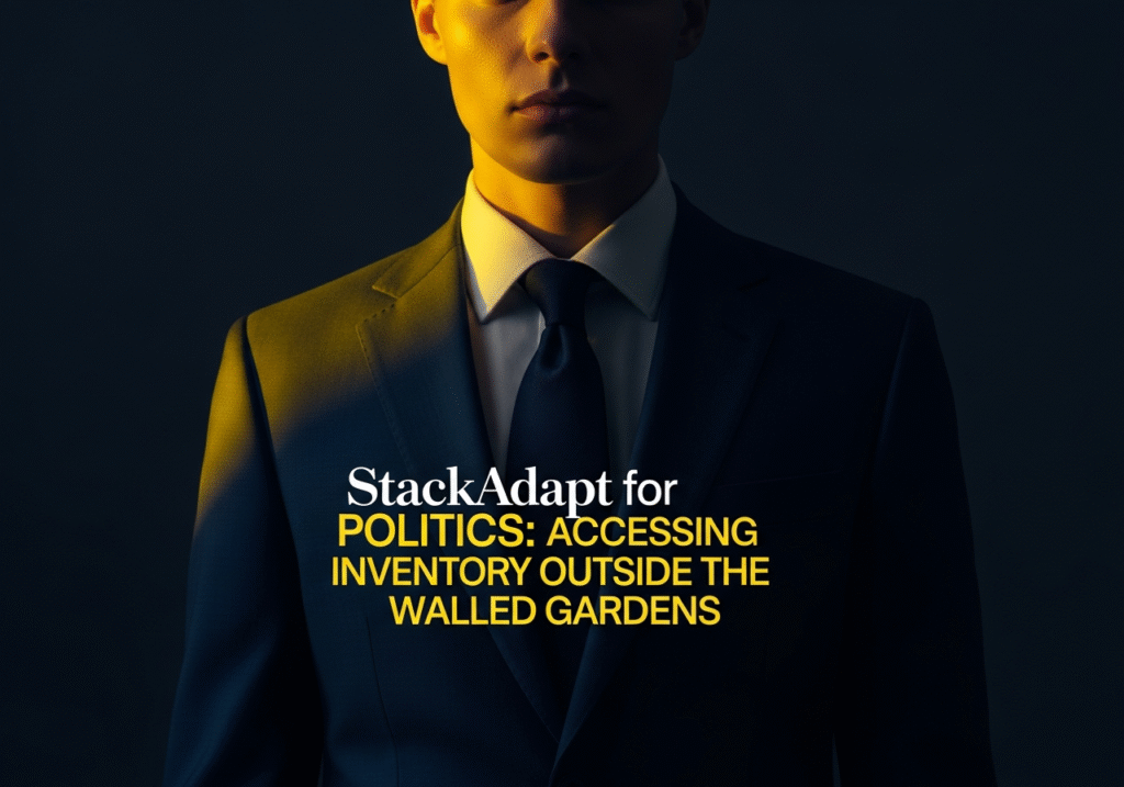 StackAdapt dashboard showing political inventory targeting options