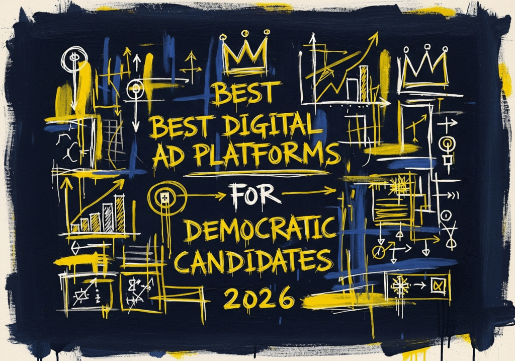 Best Digital Ad platforms For Democratic Candidates 2026 featuring connected TV and mobile interfaces