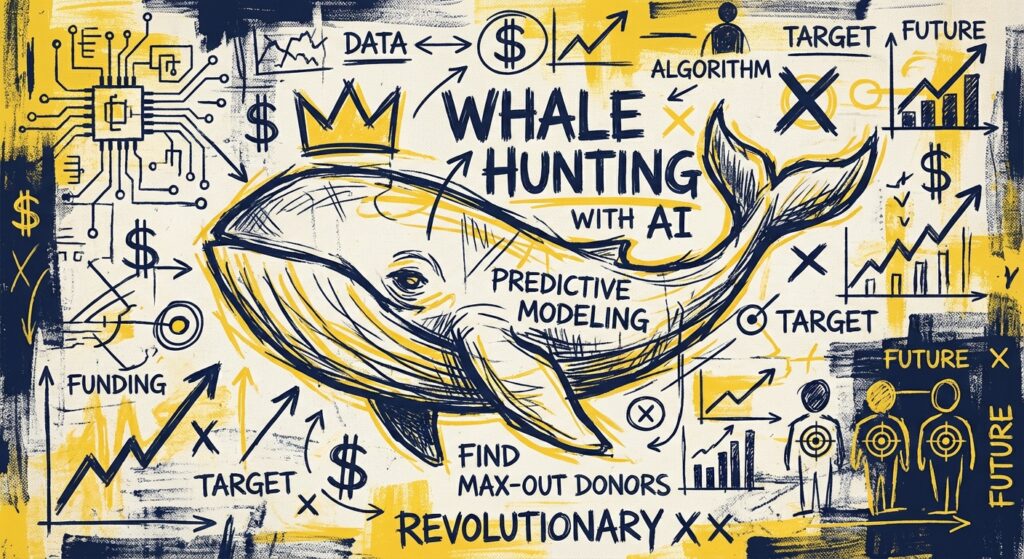 Dashboard showing predictive donor modeling and capacity scores for political fundraising