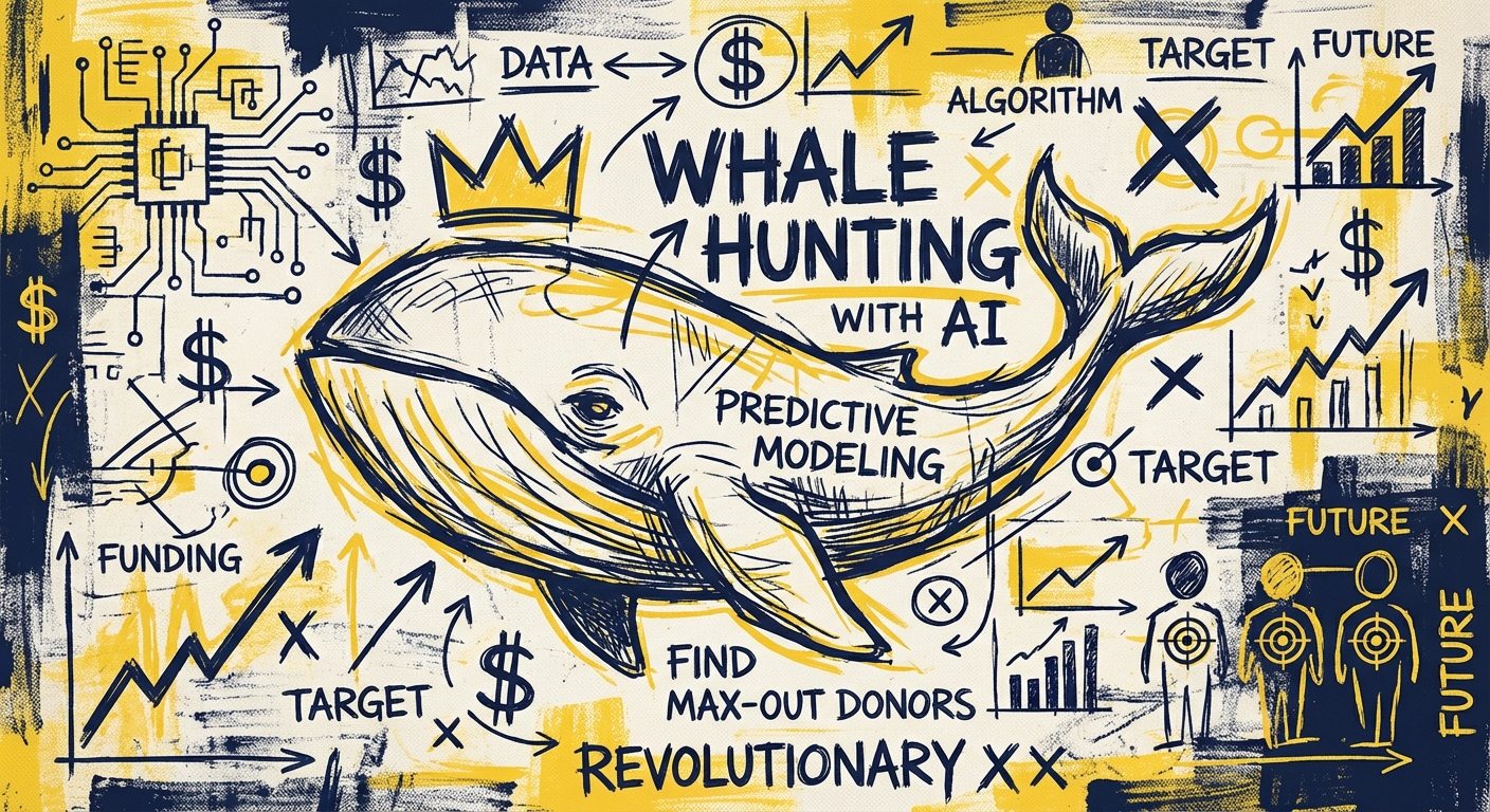 Dashboard showing predictive donor modeling and capacity scores for political fundraising