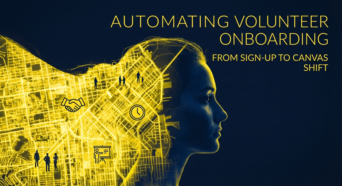 Democratic campaign volunteer using a mobile app to sign up for a canvas shift