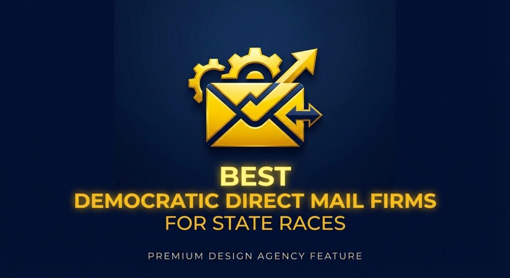 Stack of union-printed political direct mailers for a democratic state candidate