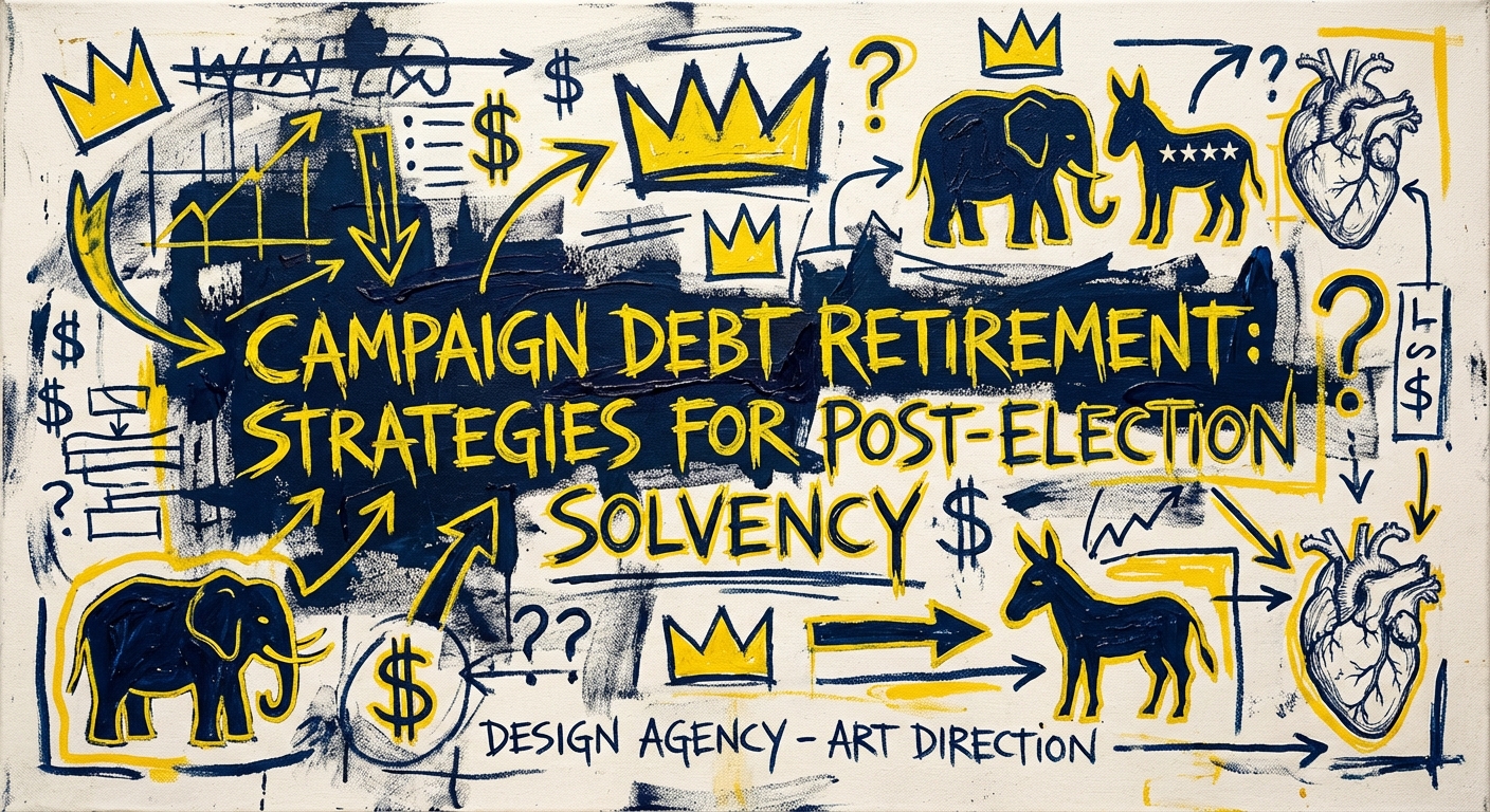 Democratic campaign manager reviewing financial spreadsheets for debt retirement