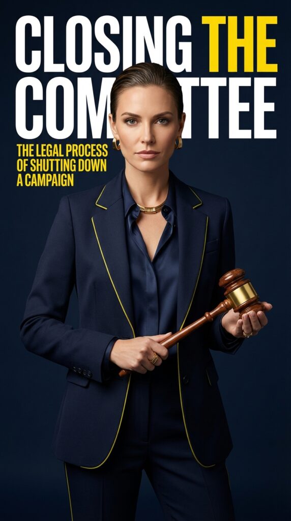 Democratic campaign manager reviewing FEC termination documents