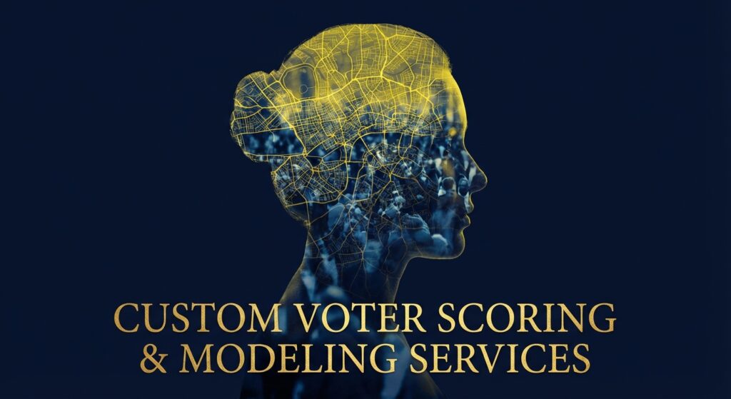 Campaign team analyzing custom voter scoring maps