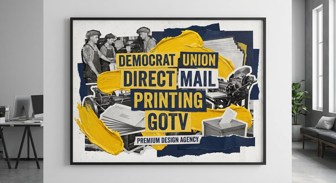 Democrat Union Direct Mail Printing For GOTV sorting facility with vote by mail ballots
