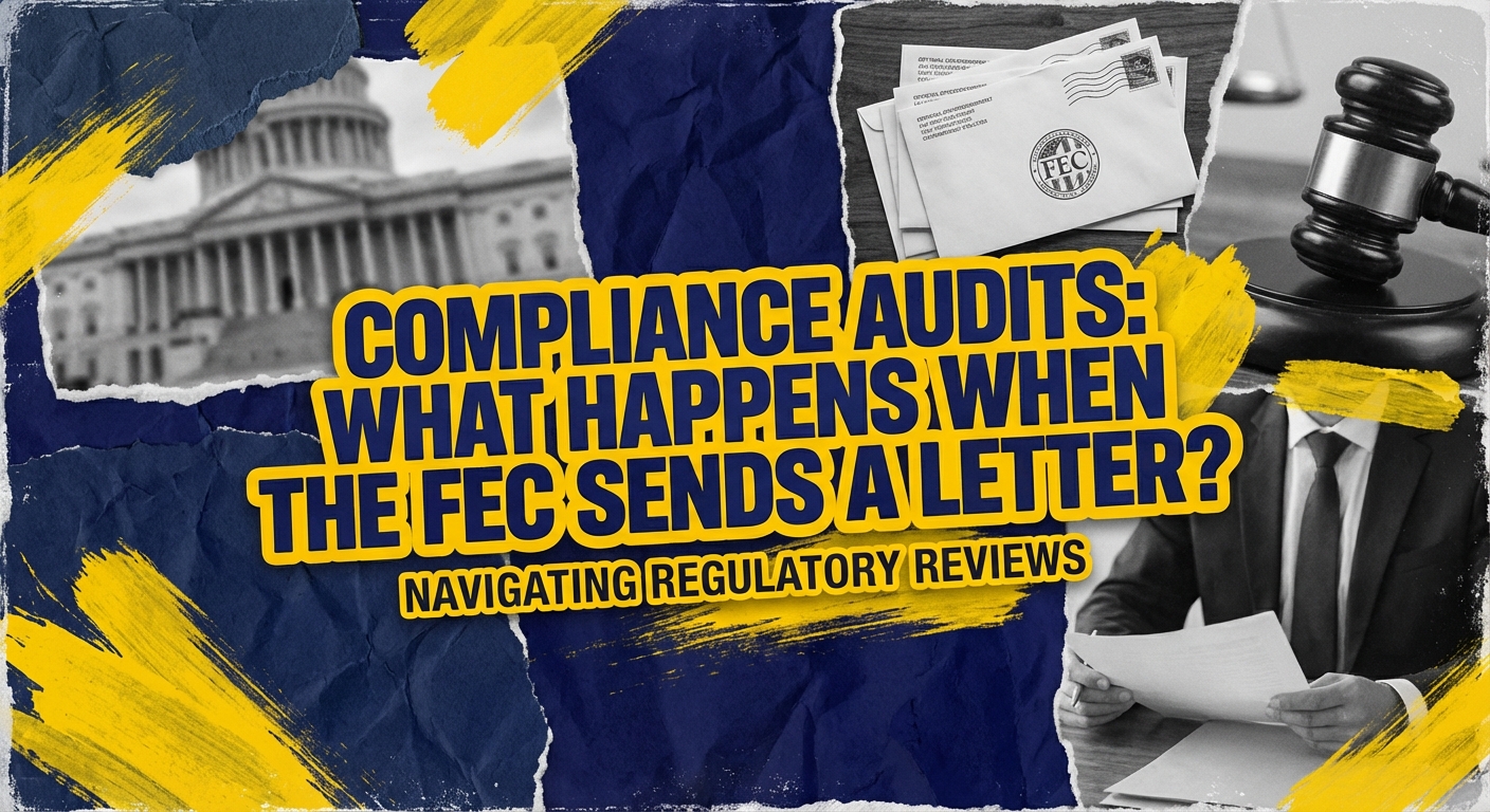 Stack of FEC compliance documents and legal letters for a Democratic campaign