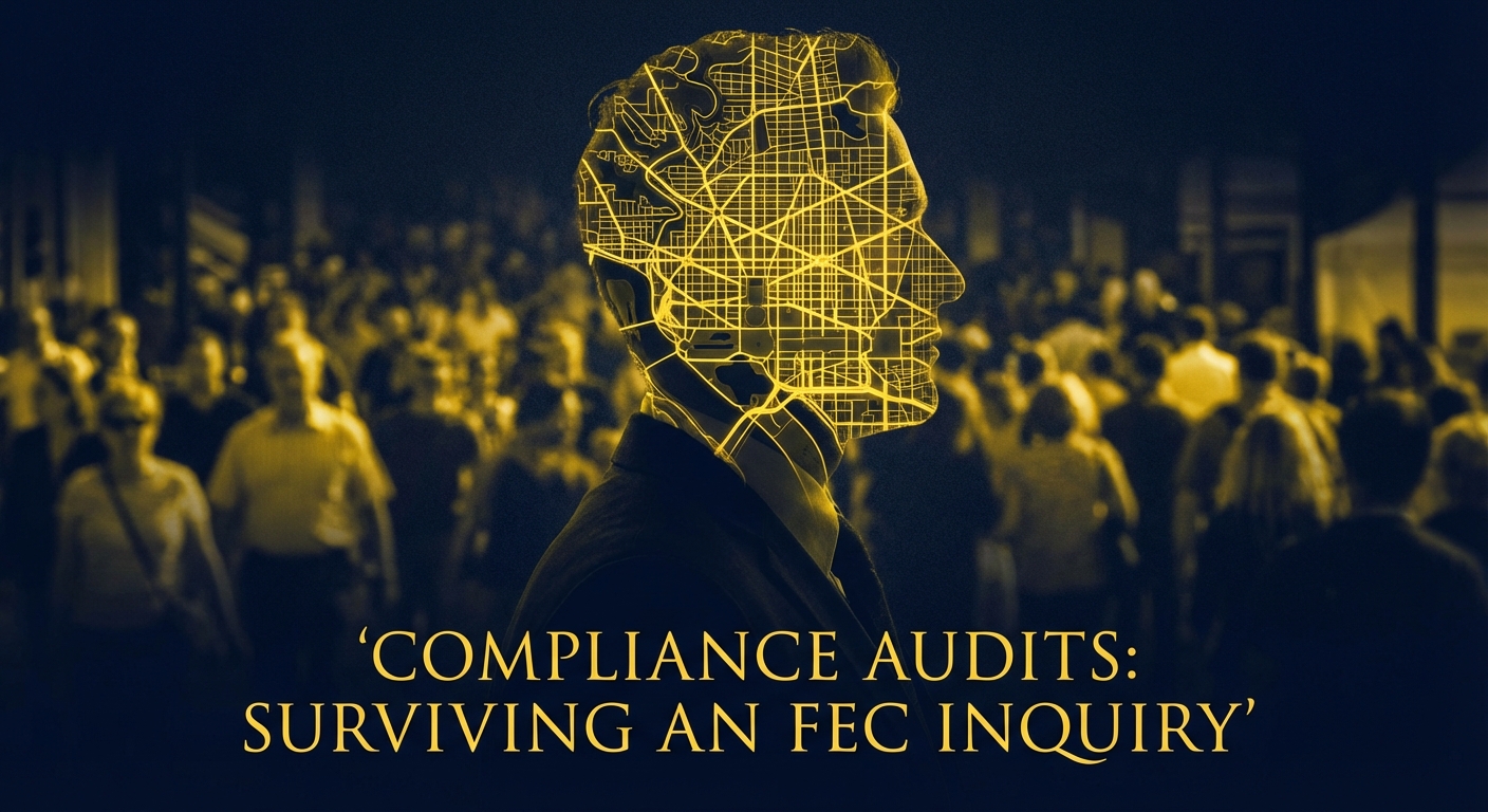 Democratic campaign team reviewing financial compliance documents