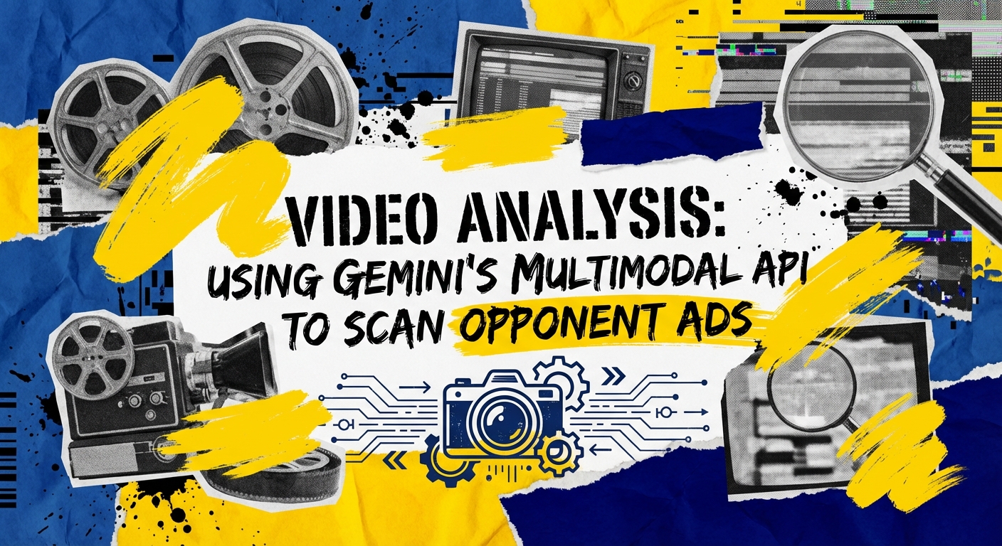 Dashboard showing video analysis of political ads using Gemini API