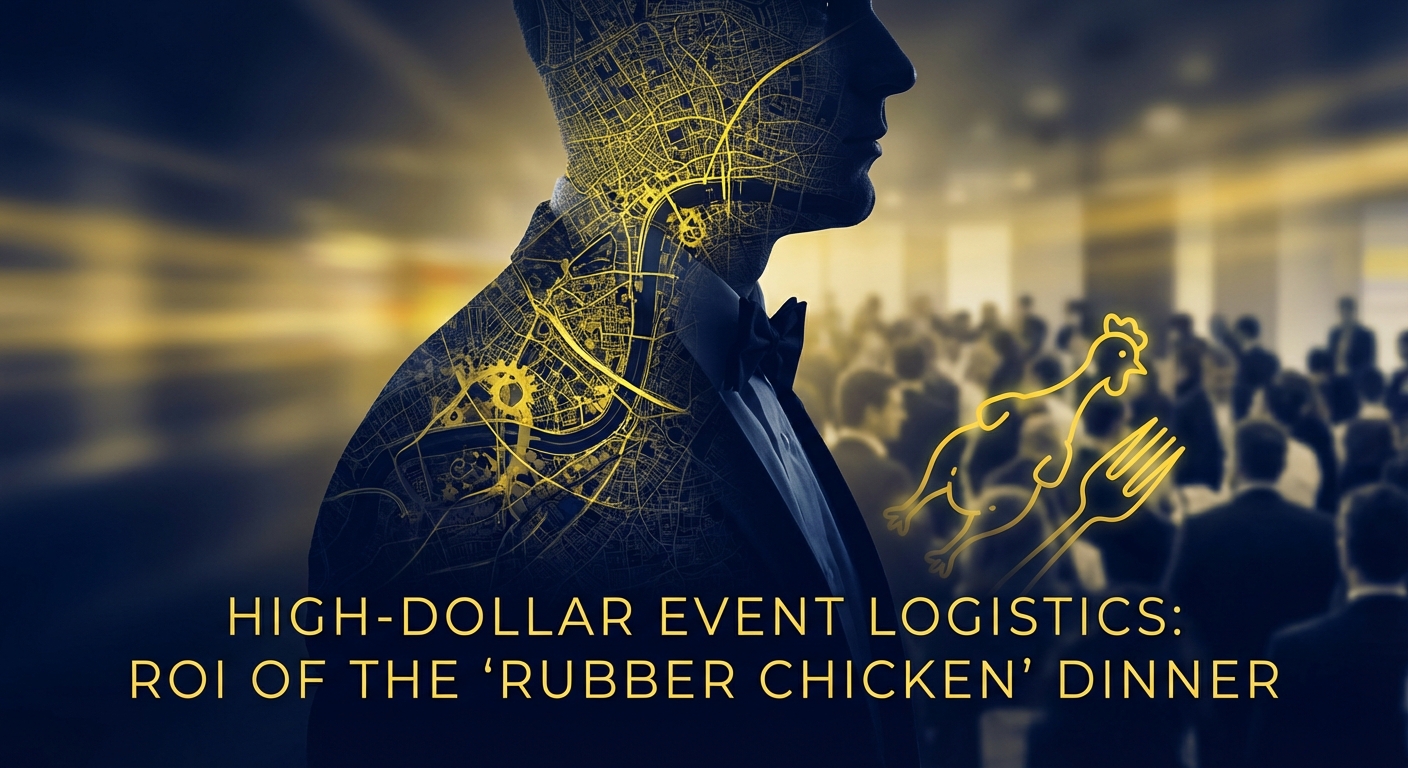 Democratic candidate speaking at a high-dollar fundraising dinner