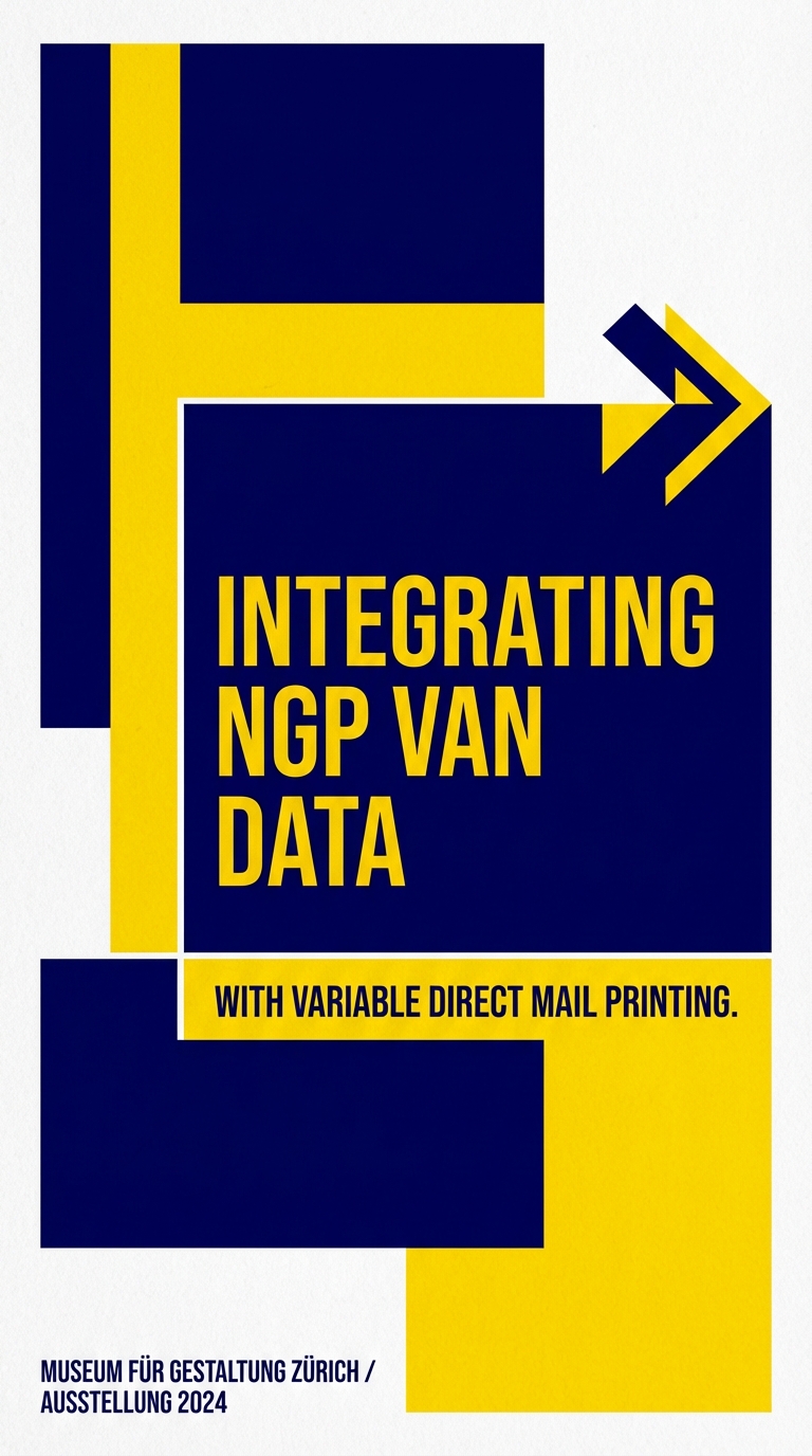 Democratic campaign staff analyzing NGP VAN data for variable direct mail printing integration