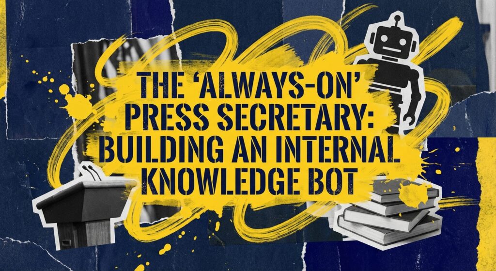 Democratic campaign staff utilizing an internal AI knowledge bot for rapid response