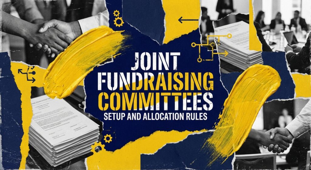 Diagram showing money flow in Joint Fundraising Committees JFCs setup and allocation rules