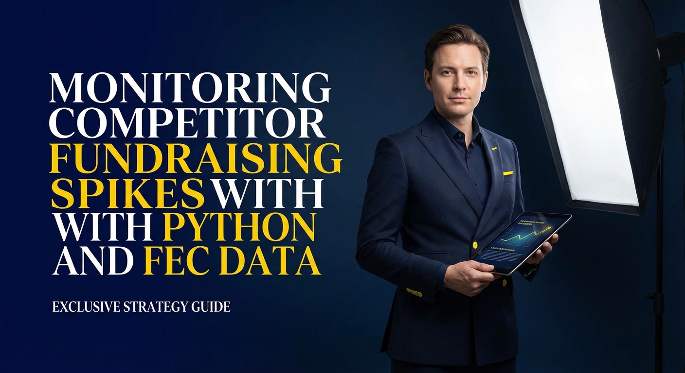 Dashboard showing competitor fundraising spikes utilizing Python and FEC data