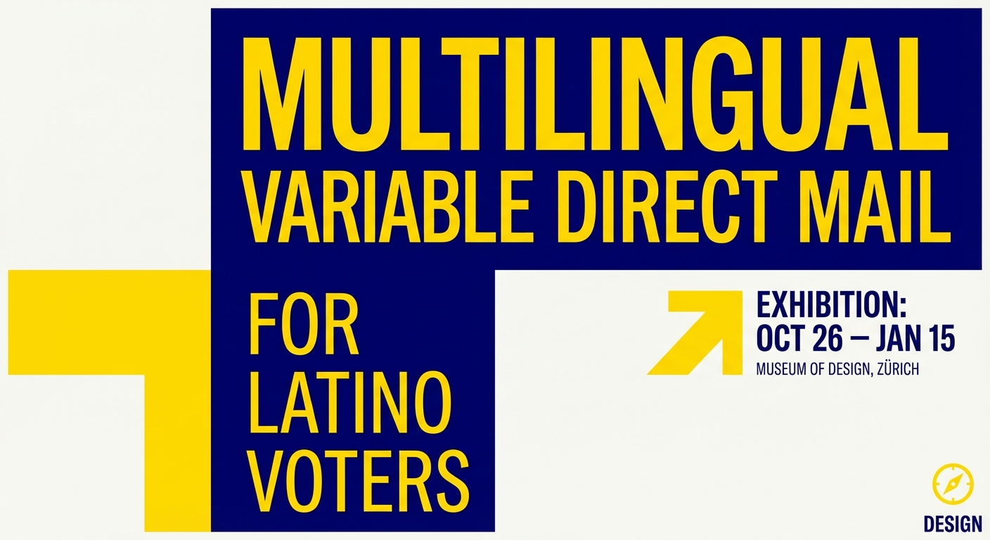 Bilingual political mailer with QR code for Latino voter engagement