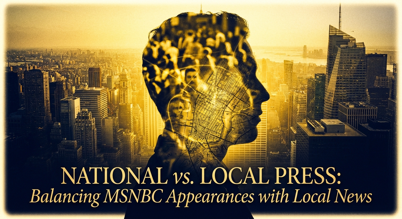 Candidate being interviewed on national TV vs local news reporter