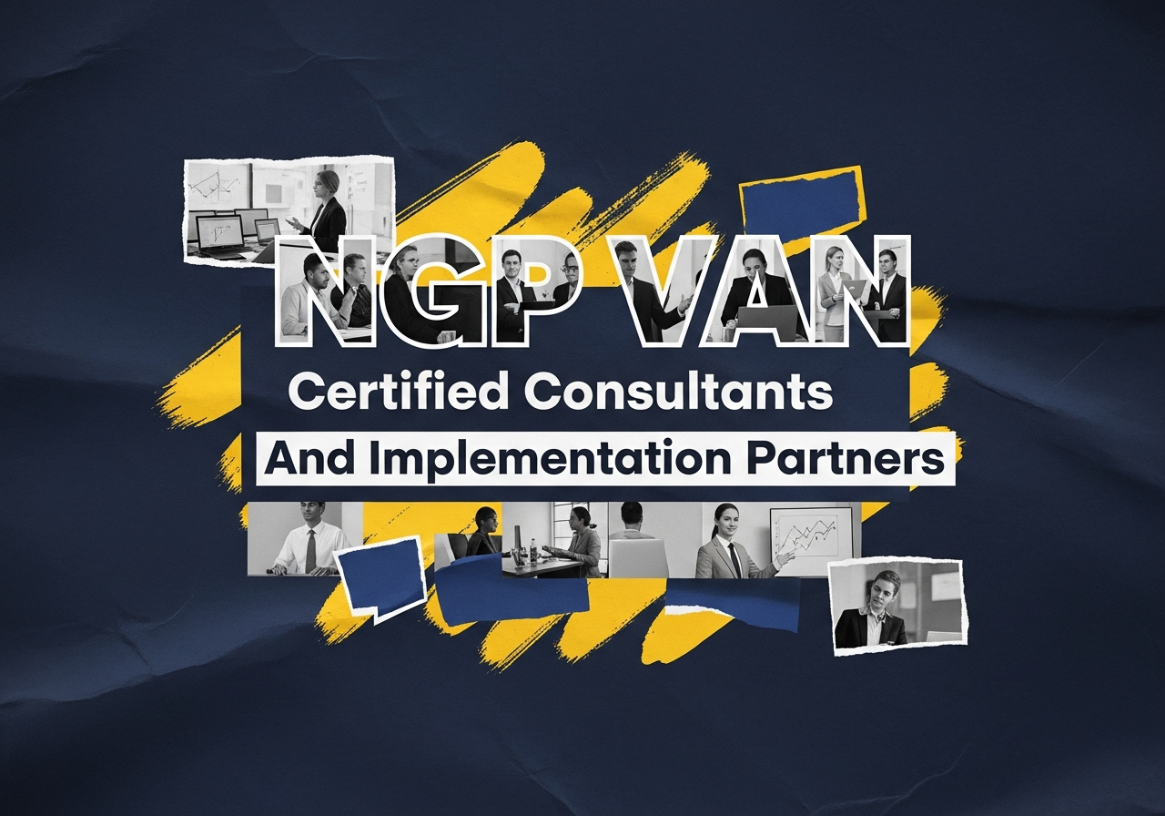 A Democratic campaign data director analyzing voter maps on a laptop with NGP VAN interface visible