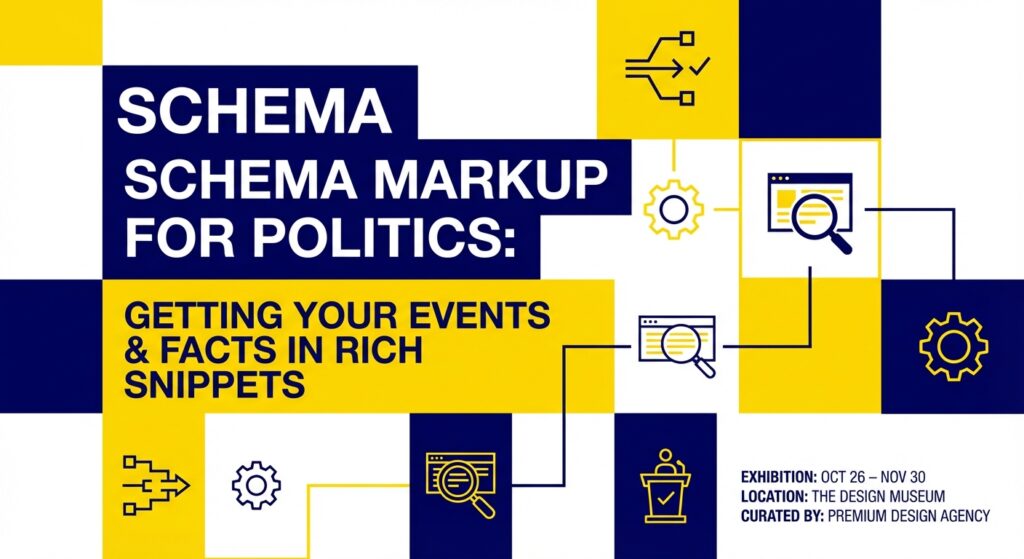 Democratic candidate website code showing JSON-LD schema markup for events and facts