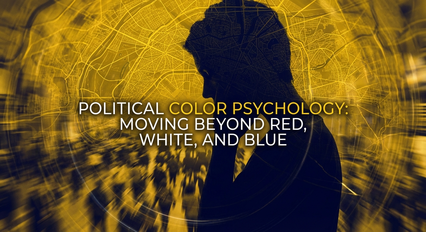 Political color psychology chart showing emotional associations for campaign branding beyond red and blue