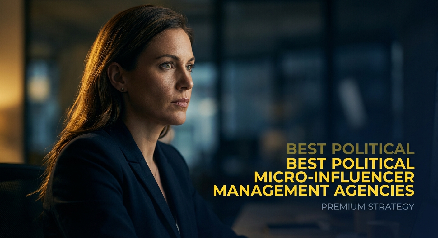 Diverse group of micro-influencers creating political content on smartphones