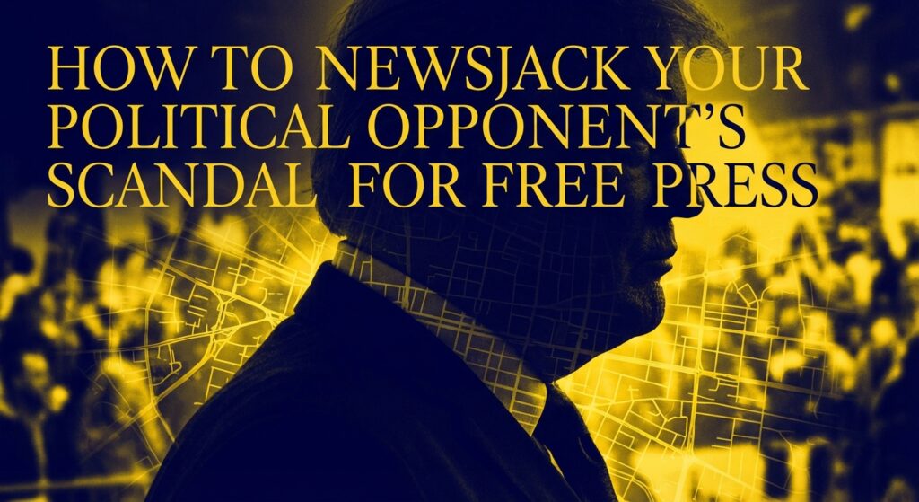 Democrat campaign manager monitoring breaking news for rapid response strategy