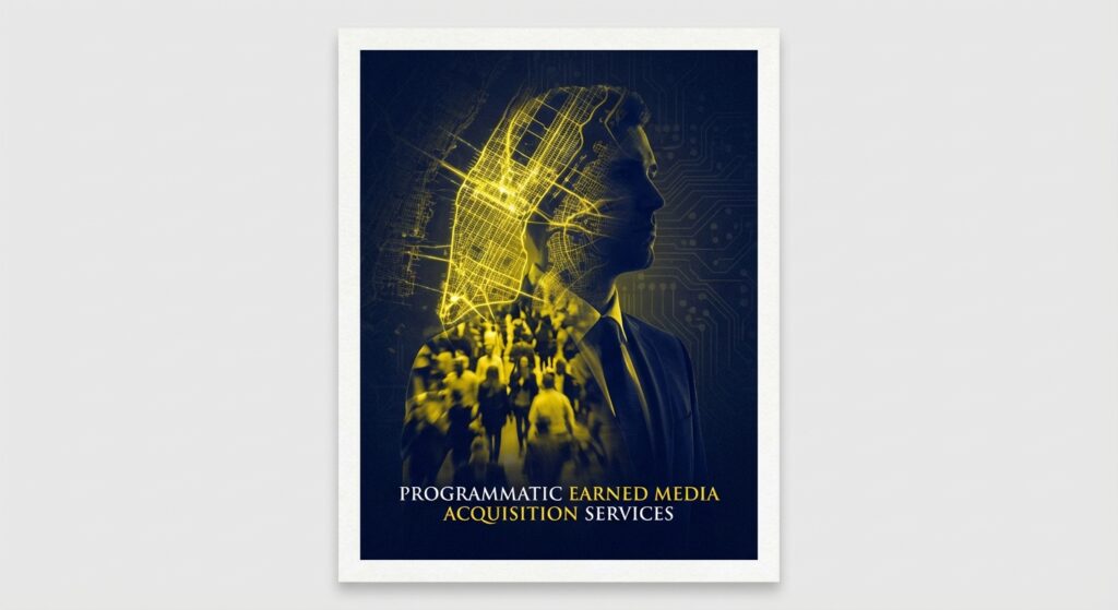 Democratic campaign staff analyzing programmatic earned media acquisition services data on a dashboard