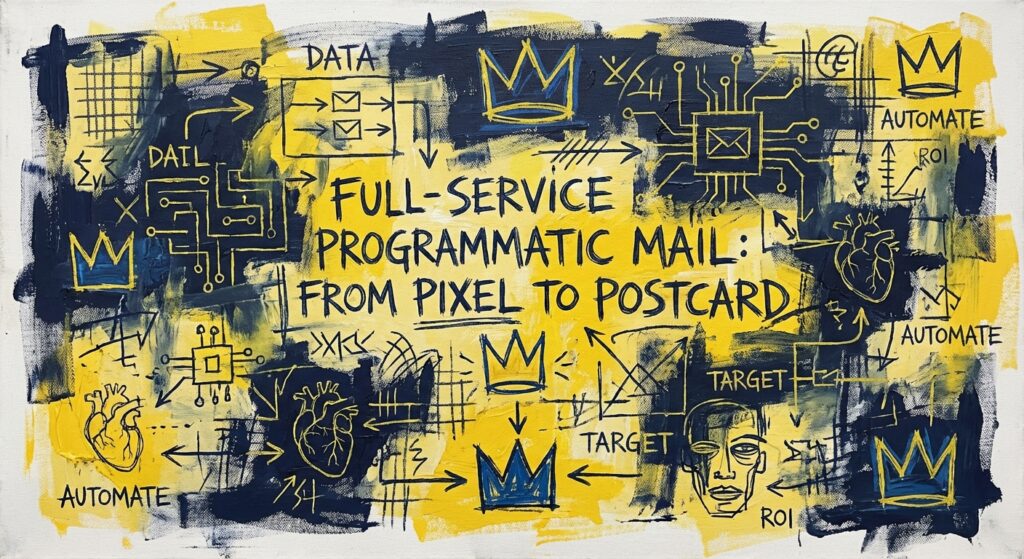 Democratic campaign manager reviewing programmatic mail analytics dashboard