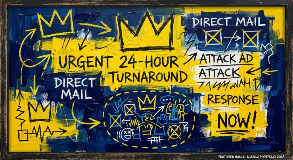 Urgent 24-Hour Turnaround Direct Mail For Attack Ad Responses sorting machine