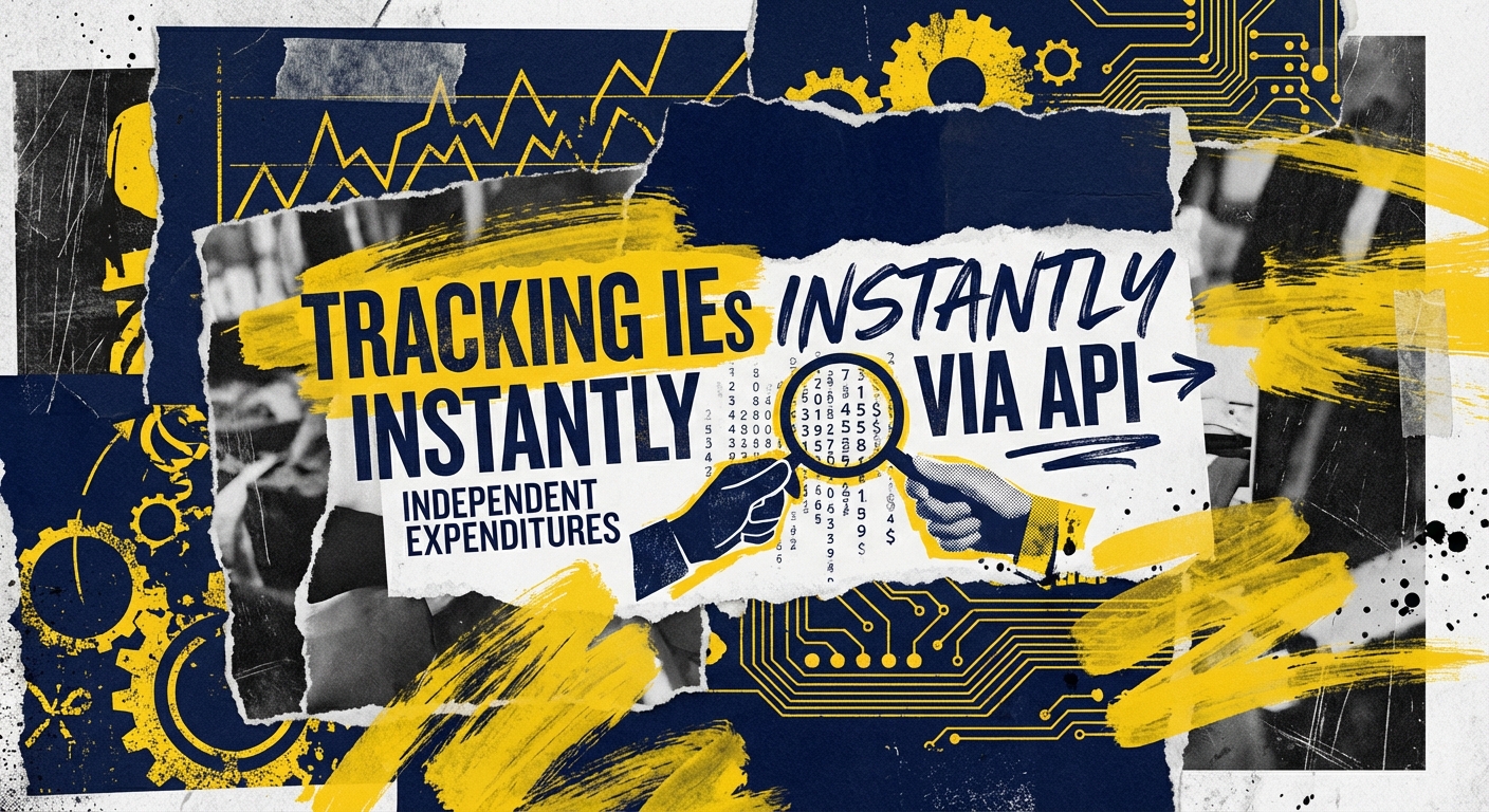 Dashboard showing real-time tracking of Independent Expenditures via FEC API for Democratic campaigns