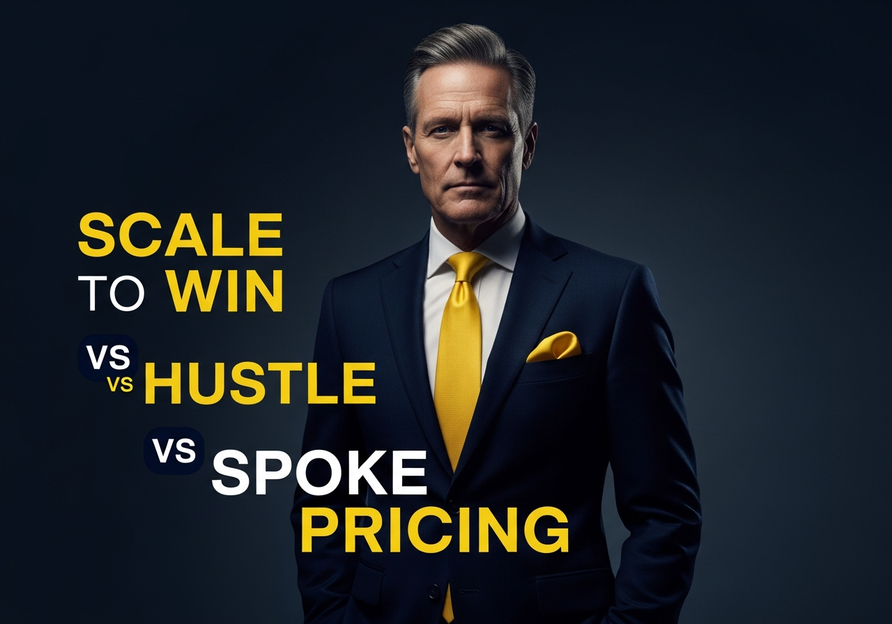 Chart comparing Scale to Win vs Hustle vs Spoke pricing for political campaigns