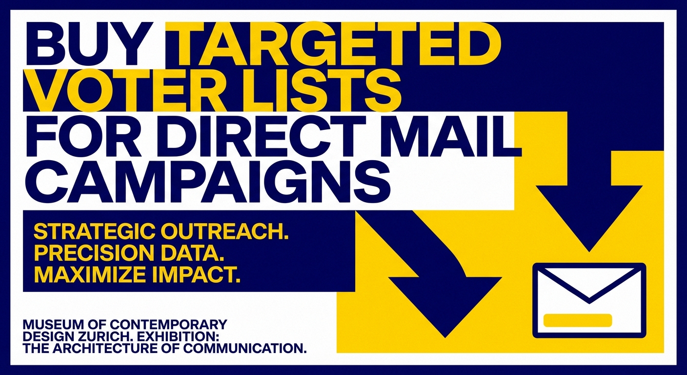 Democratic campaign manager reviewing targeted voter lists for direct mail strategy